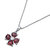 1.40 Cttw Pendant Necklace, Garnet Pendant Necklace For Women In .925 Sterling Silver With Rhodium, 18" Chain, Prong Setting