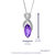 1.50 Cttw Pendant Necklace, Purple Amethyst Marquise Pendant Necklace For Women In .925 Sterling Silver With Rhodium, 18 Inch Chain, Prong Setting