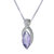 1.50 Cttw Pendant Necklace, Purple Amethyst Marquise Pendant Necklace For Women In .925 Sterling Silver With Rhodium, 18 Inch Chain, Prong Setting