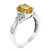 1.60 Cttw Citrine Ring .925 Sterling Silver With Rhodium Plating Oval Shape - width 9 mm - Silver