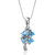 2/5 Cttw Pendant Necklace, Swiss Blue Topaz Heart Pendant Necklace For Women In .925 Sterling Silver With Rhodium, 18" Chain, Prong Setting - Silver
