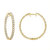 2 Cttw Diamond Inside Out Hoop Earrings 14K Yellow Gold Round Prong 1.25" - Yellow Gold