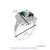 2 Cttw Mystic Topaz Ring .925 Sterling Silver with Rhodium Cushion Cut 7 MM