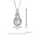 2.80 Cttw Pendant Necklace, Green Amethyst Oval Shape Pendant Necklace For Women In .925 Sterling Silver With Rhodium, 18" Chain, Prong Setting