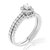 3/4 cttw Diamond Wedding Engagement Ring Set 14K White Gold Princess Bridal