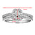 3/4 cttw Diamond Wedding Engagement Ring Set 14K White Gold Princess Bridal