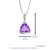 3/4 cttw Pendant Necklace, Purple Amethyst Trillion Pendant Necklace For Women In .925 Sterling Silver With Rhodium, 18 Inch Chain, Prong Setting