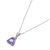 3/4 cttw Pendant Necklace, Purple Amethyst Trillion Pendant Necklace For Women In .925 Sterling Silver With Rhodium, 18 Inch Chain, Prong Setting