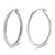 3/8 cttw Diamond Hoop Earrings For Women, Round Lab Grown Diamond Earrings In .925 Sterling Silver, Prong Setting, 3/4 Inch
