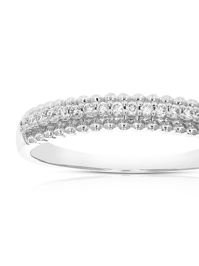 Vir Jewels 3/8 cttw Diamond Wedding Band For Women, Round Lab Grown Diamond Wedding Band In .925 Sterling Silver, Prong Setting, Size: 7; Diamonds: 55 product