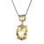 5.5 Cttw Pendant Necklace, Citrine Oval Pendant Necklace For Women In .925 Sterling Silver with 18" Chain, Prong Setting