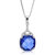 5.5 Cttw Pendant Necklace, Created Sapphire Cushion Cut Pendant Necklace For Women In .925 Sterling Silver With 18" Chain, Prong Setting - Silver