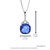 5.5 Cttw Pendant Necklace, Created Sapphire Cushion Cut Pendant Necklace For Women In .925 Sterling Silver With 18" Chain, Prong Setting