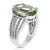 5.50 cttw Green Amethyst Prasiolite Ring Brass With Rhodium Oval Shape - Silver