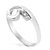 Cubic Zirconia Ring .925 Sterling Silver With Rhodium Plating Round Shape