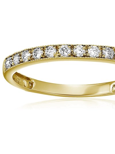 Vir Jewels Milgrain Diamond Wedding Band For Women In 14k Gold Prong Set product