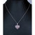 Pendant Necklace, Heart Shape Red CZ Pendant Necklace For Women In .925 Sterling Silver With 18" Chain