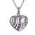 Pendant Necklace, Heart Shape Red CZ Pendant Necklace For Women In .925 Sterling Silver With 18" Chain