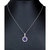 Pendant Necklace, Purple CZ Solitaire Pendant Necklace For Women In 0.925 Sterling Silver With 18" Chain