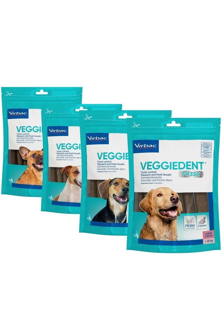 VeggieDent FR3SH Chews for Dogs (Pack of 15) (May Vary) (Large)