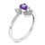 0.30 Cttw Purple Amethyst Ring .925 Sterling Silver With Rhodium Pear 6 x 4 MM - Silver