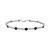 0.55 Cttw Black And White Diamond Tennis Bracelet .925 Sterling Silver Rhodium