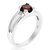 0.60 Cttw Garnet Ring .925 Sterling Silver With Rhodium Plating Round Shape 6 mm - Silver