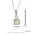 0.60 Cttw Pendant Necklace, Green Amethyst Pendant Necklace For Women In .925 Sterling Silver With Rhodium, 18 Inch Chain, Prong Setting