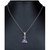 0.60 Cttw Pendant Necklace, Purple Amethyst Trillion Shape Pendant Necklace For Women In 18 Inch Chain, Prong Setting - 0.5" L x 0.25" W