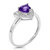 0.60 Cttw Purple Amethyst Ring .925 Sterling Silver Solitaire Triangle 6 mm - Silver