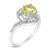 0.70 Cttw Lemon Quartz Ring .925 Sterling Silver With Rhodium Round Shape 7 mm - 12 mm W - Silver