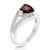 0.90 Cttw Trillion Shape Garnet Ring .925 Sterling Silver With Rhodium 7 mm - Silver