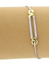1/10 cttw Diamond Bolo Bracelet Yellow Gold Plated Over Silver Two Row Style