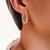1/10 Cttw Diamond Hoop Earrings For Women, Round Lab Grown Diamond Earrings In Prong Setting, Width 1/10", Height 1"