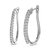 1/10 Cttw Diamond Hoop Earrings For Women, Round Lab Grown Diamond Earrings In Prong Setting, Width 1/10", Height 1" - Silver