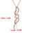 1/10 cttw Diamond Swirl Pendant Necklace 14K White And Rose Gold With Chain