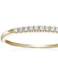 1/10 cttw Petite Diamond Wedding Band For Women In 10K Yellow Gold Prong - Yellow Gold