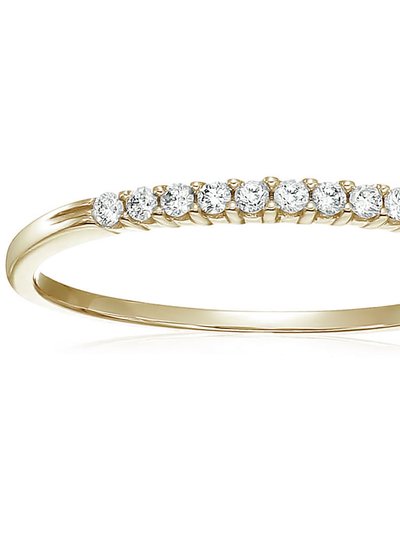 Vir Jewels 1/10 cttw Petite Diamond Wedding Band For Women In 10K Yellow Gold Prong product