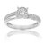 1/2 cttw Diamond Engagement Ring 14K White Gold Cluster Composite Bridal Wedding - Silver