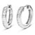 1/2 cttw Diamond Hoop Earrings For Women, Round Lab Grown Diamond Earrings In .925 Sterling Silver, Channel Setting, 1/2" - Silver