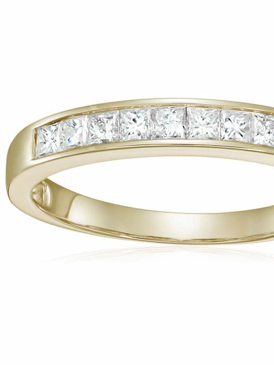 Vir Jewels 1/2 Cttw Diamond Wedding Band For Women, Princess Cut Diamond Wedding Band In 14K Yellow Gold Channel Set product