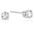 1/2 Cttw Lab Grown Diamond Stud Earrings 14K White Gold VS1 Clarity E-F Color - White Gold