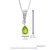 1/2 cttw Pendant Necklace, Peridot Pear Shape Pendant Necklace For Women In .925 Sterling Silver With Rhodium, 18" Chain, Prong Setting