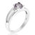 1/2 cttw Purple Amethyst Ring .925 Sterling Silver With Rhodium Round Shape 6 MM - Silver