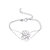 1/20 cttw Diamond Charm Bracelet Brass With Rhodium Plating Circle Design - Rhodium