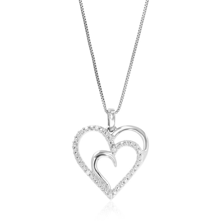 Heart Necklaces for Women 925 Silver Gold Chain Diamond Heart