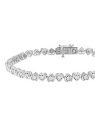 1/4 Cttw Diamond Bracelet For Women, Round Lab Grown Diamond Tennis Bracelet In .925 Sterling Silver, Prong Setting, 7 Inch - Silver