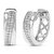 1/4 Cttw Diamond Hoop Earrings For Women, Round Lab Grown Diamond Earrings In .925 Sterling Silver, Prong Setting - Diamond: 64 - Silver