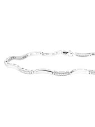 1/8 Cttw Diamond Bracelet For Women, Round Lab Grown Diamond Tennis Bracelet In .925 Sterling Silver, Channel Setting, 7.5" - Silver