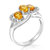 1 cttw Citrine Ring .925 Sterling Silver With Rhodium Plating Oval Shape 6 x 4 mm - Silver